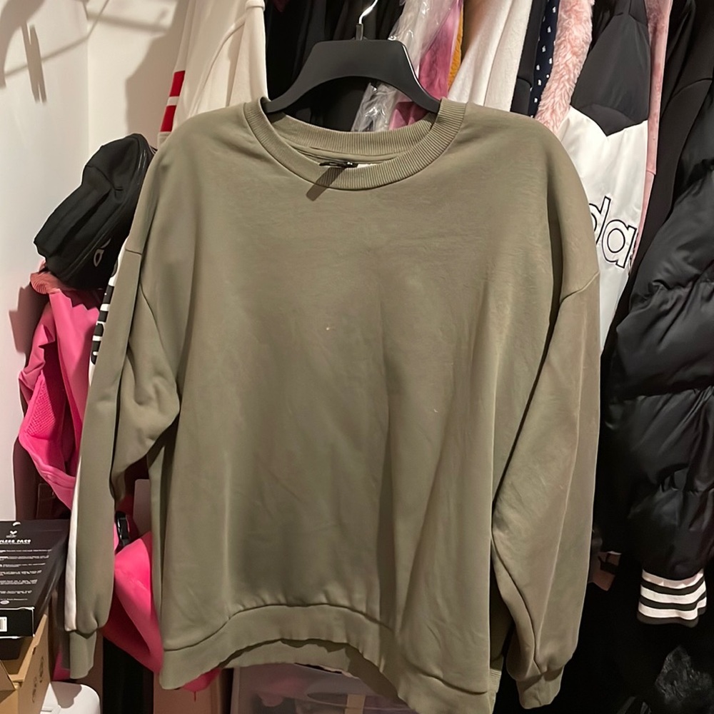 Olive green crewneck sweatshirt